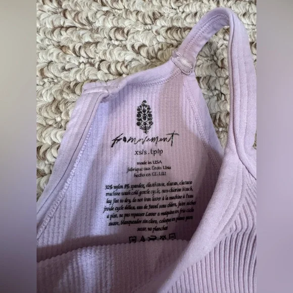 NWOT Free People FP Movement Happiness Runs Crop Tank lavender glaze XS/S - Picture 9 of 9